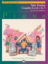 Alfred's Basic Piano Library Sight reading complete levels 2+3 for the later beginner