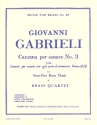 Canzona per sonare no.3 for 4-part brass choir or quartet (2trp,hrn/pos, bar/tb)