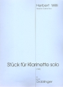 Stck fr Klarinette solo (1985)