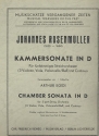 Kammersonate D-Dur fr 5stg. fr Streichorchester mit Bc (3 Violinen, Viola, Cello/Ba)  Partitur