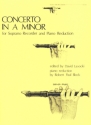 Concerto a minor for recorder and orchestra for recorder and piano