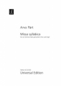 Missa Syllabica fr 4 Stimmen oder gem Chor und Orgel Partitur (la)
