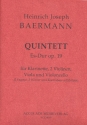 Quintett Es-Dur op.19 fr Klarinette, 2 Violinen, Viola und Violoncello Partitur+Stimmen