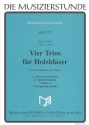 4 Trios fr 2 Klarinetten und Fagott Partitur und Stimmen