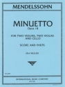 Minuetto op.18 for 2 violins,2 violas and cello score and parts