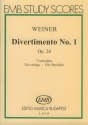 Divertimento Nr.1 op.20 fr Streicher (im 4. Satz Fl picc, Horn, Tromba ad lib.) Studienpartitur