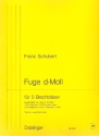 FUGE D-MOLL FUER 2 TROMPETEN UND 3 POSAUNEN (2TRP, HRN, POS, TUBA) PARTITUR UND STIMMEN