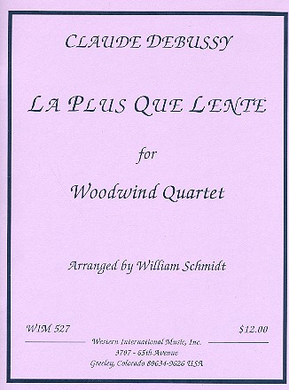 La plus que lente for flute, oboe, clarinet and bassoon