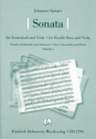 Sonate A-Dur fr Kontrabass und Viola Partitur (Faksimile) und Stimmen