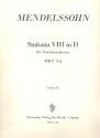 Sinfonia D-Dur Nr.8 fr Streichorchester Violine 2