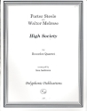 High Society for 4 recorders (SATB) score and parts