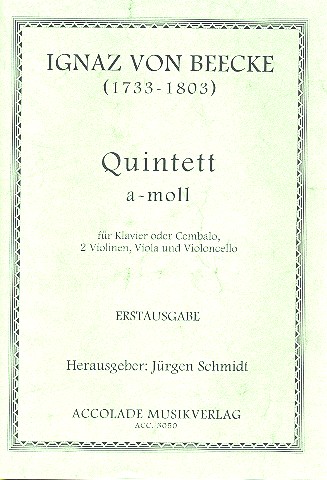 Quintett a-Moll fr Klavier und Streichquartett Stimmen