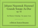 Grande Sonate As-Dur op.92 fr Klavier zu 4 Hnden