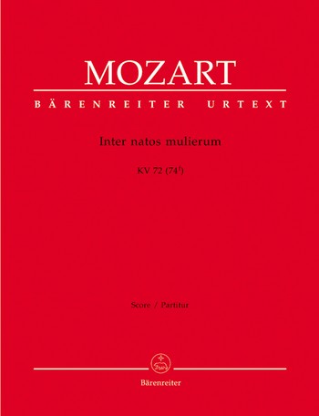 INTER NATOS MULIERUM KV72 FUER GEM CHOR UND ORCH.,  PARTITUR FEDERHOFER, HELLMUTH, ED