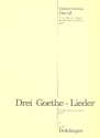 3 GOETHE-LIEDER FUER BARITON UND KLAVIER   PARTITUR   1977