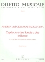 CAPRICCIO E DUE SONATE A DUE FUER VIOLINE (FL, OB), VIOLONCELLO UND BC