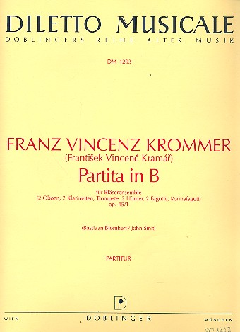 Partita B-Dur op.45,1 fr 2 Oboen, 2 Klarinetten, Trompete, 2 Hrner, 2 Fagotte, Kontrafg. Partitur