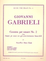 Canzona per sonare no.2 for 2 trumpets, horn and baritone (tuba) score  and parts