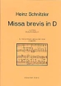 MISSA BREVIS D-DUR FUER GEM CHOR A CAPPELLA SINGPARTITUR