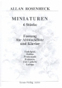 Miniaturen 6 leichte Stücke für Altblockflöte und Klavier