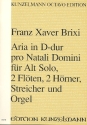 Aria D-Dur pro natali Domini fr Alt, 2 Flten, 2 Hrner, Streicher und Orgel Partitur