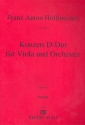 Konzert D-Dur fr Viola und Orchester Partitur