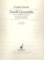 12 Quartette Band 1 (Nr.1-4) für 4 Singstimmen und Klavier Chorpartitur