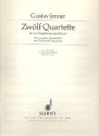 12 Quartette Band 1 (Nr.1-4) fr 4 Singstimmen und Klavier Chorpartitur