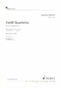 12 Quartette Band 2 (Nr.5-8) für 4 Singstimmen und klavier Chorpartitur