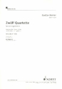 12 Quartette Band 2 (Nr.5-8) fr 4 Singstimmen und klavier Chorpartitur