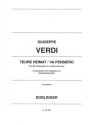 Teure Heimat aus Nabucco fr gem Chor und Klavier Chorpartitur (it/dt)