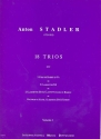 18 trios vol.1 (nos.1-5) pour 3 clarinettes (ou cors de bassets, hautbois, flutes) partition et parties
