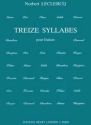 13 SYLLABES POUR GUITARE