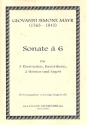 Sonate à 6 für 2 Klarinetten, Bassetthorn 2 Hörner und Fagott Partitur und Stimmen