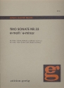 Triosonate e-Moll Nr.33 fr Flte, Violine (Flte) und Bc Partitur und Stimmen