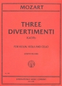 3 Divertimenti KV439b for string trio parts