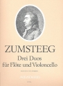 3 Duos fr Flte und Violoncello Partitur und Stimmen