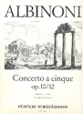 Concerto a cinque B-Dur op.10,12 fr Violino principale und Streichorchester Partitur