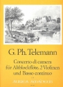Concerto di Camera für Altblockflöte, 2 Violinen und Bc Partitur und Stimmen