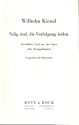 Selig sind die Verfolgung leiden fr Mnnerchor a cappella Singpartitur