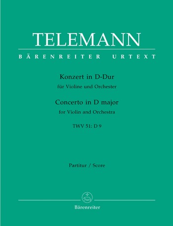 Konzert D-Dur TWV51:D9 fr Violine und Orchester Partitur