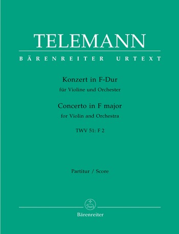 Konzert F-Dur TWV51:f2 fr Violine und Orchester Partitur