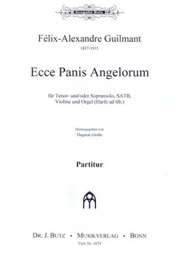 Ecce Panis Angelorum fr Tenor (S), gem Chor, Violine, Harfe ad lib. und Orgel
