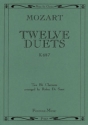 12 Duets KV487 for two clarinets score
