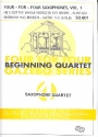 Four for four saxophones vol.1 4 songs for saxophone quartet