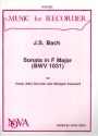 Sonata F major BWV1031 for alto recorder and keyboard obbligato