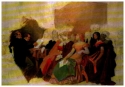 Franz Schubert Postkarte Schubert-Abend bei Josef von Spaun um 1868 unvollendetes lgemlde von Moritz von Schwind