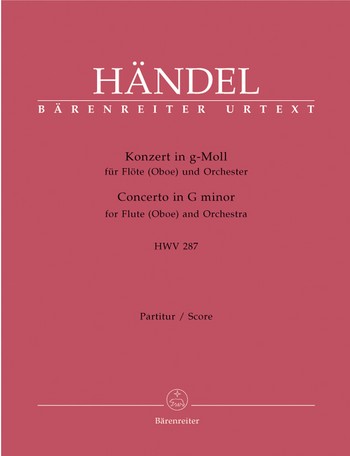 Konzert g-Moll Nr.3 HWV287 fr Flte (Oboe) und Streichorchester Partitur