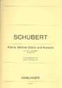 Kleine Mnnerchre und Kanons zu 3 und 4 Stimmen a cappella,  Partitur