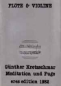 Meditation und Fuge  fr Flte und Violine 2 Spielpartituren